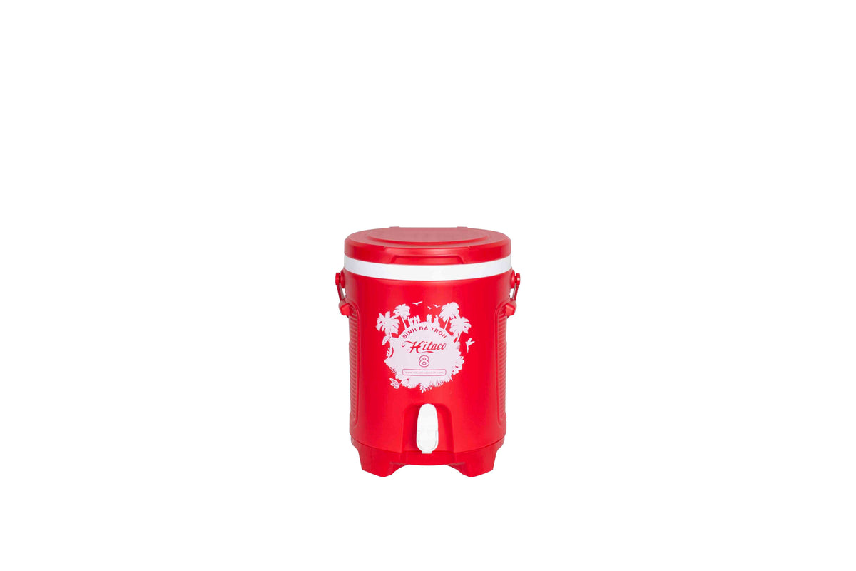 Bình đá có vòi Hibox 8L màu đỏ - Nhựa Hiệp Thành