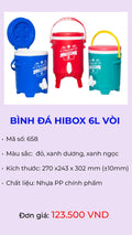 Bình đá có vòi Hibox 6L model 658 – Nhựa Hiệp Thành