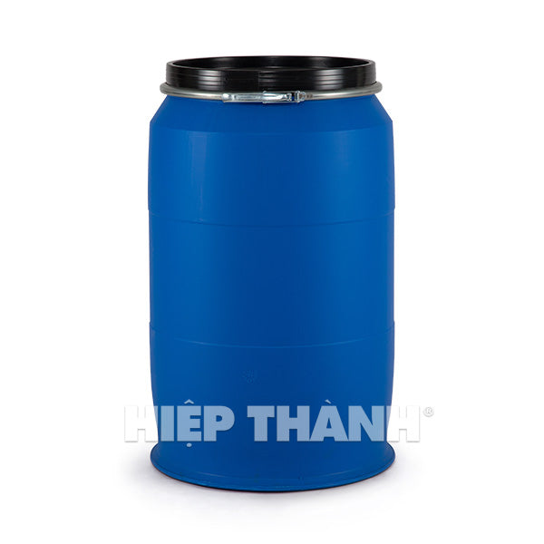 Thùng phuy nhựa HDPE 220L đai sắt Open-Top đường kính 582mm 10kg - Nhựa Hiệp Thành