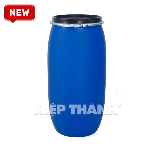 Thùng phuy nhựa HDPE 160L đai sắt đường kính 493mm 6.3kg - Nhựa Hiệp Thành
