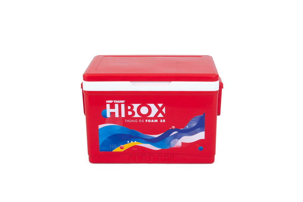 Thùng đá Hibox Foam 35L mặt chính - Nhựa Hiệp Thành