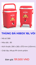 Thùng đá có vòi Hibox 16L mã 568 – Nhựa Hiệp Thành