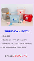 Thùng đá giữ lạnh Hibox 1L mã 669 – Nhựa Hiệp Thành