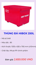 Thùng đá giữ lạnh Hibox 250L mã 648 – Nhựa Hiệp Thành